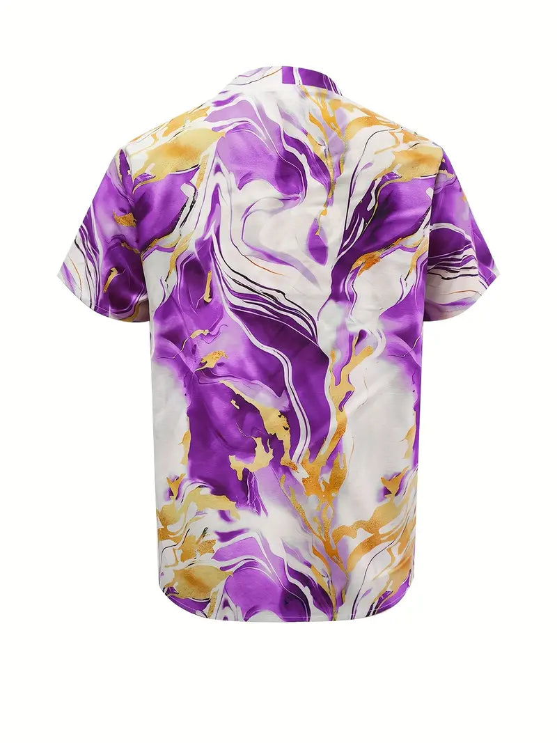 ELISE - MARBLE PRINT SHIRT