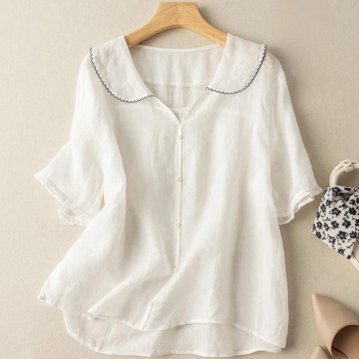 LYRA – AIRY COTTON-LINEN BLOUSE