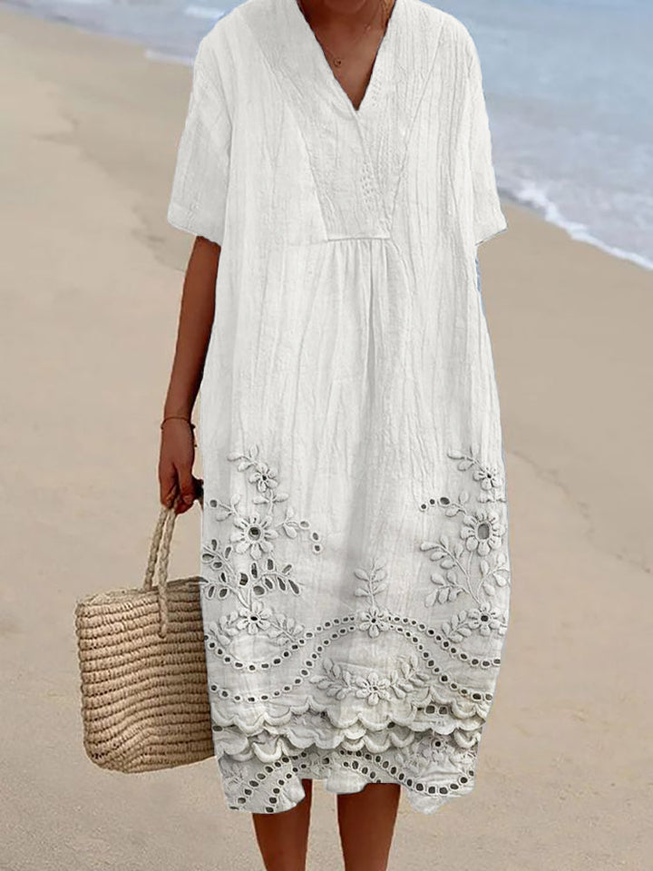 SARAH – LIGHTWEIGHT FLORAL MIDI DRESS