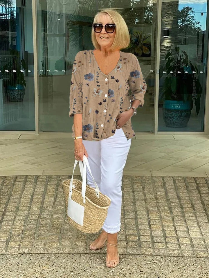 LESLIE – LIGHTWEIGHT FLORAL BLOUSE
