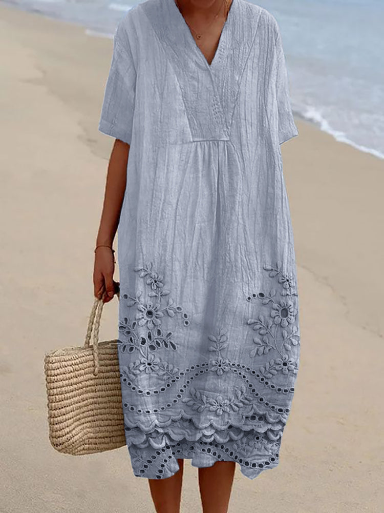 SARAH – LIGHTWEIGHT FLORAL MIDI DRESS