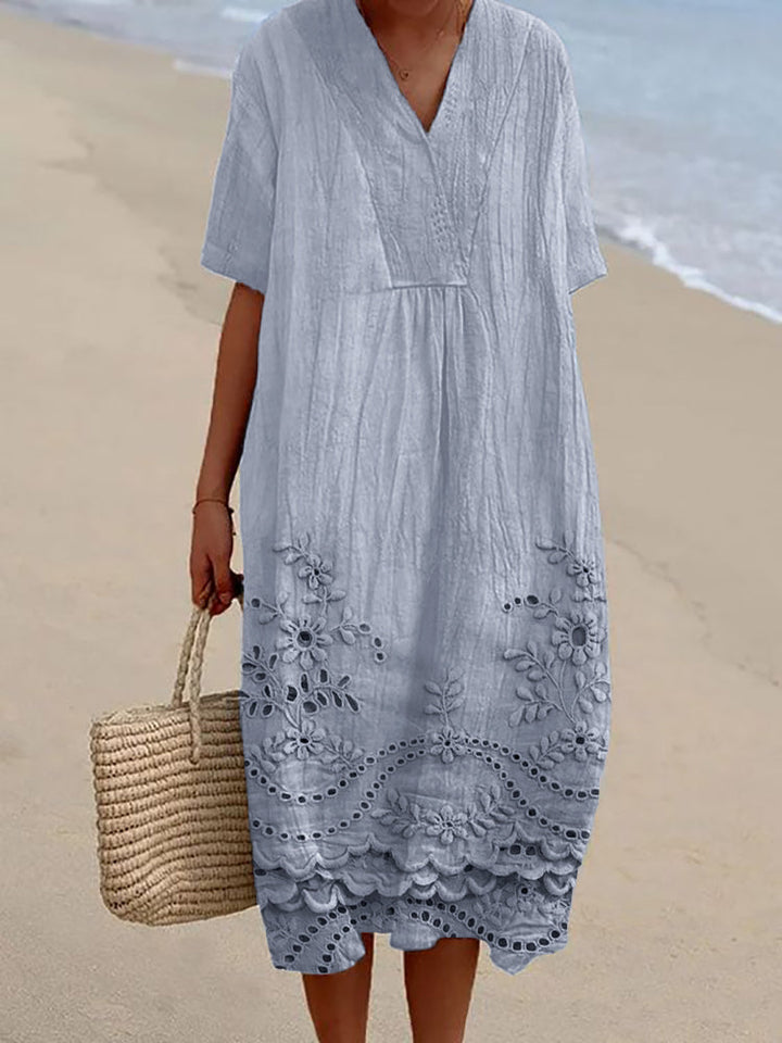SARAH – LIGHTWEIGHT FLORAL MIDI DRESS