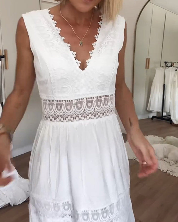 STACEY – LACE MIDI DRESS