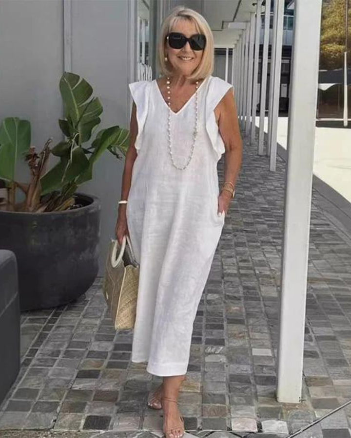 LAINEY – LIGHTWEIGHT COTTON-LINEN DRESS
