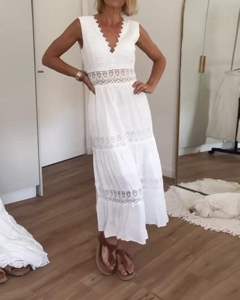 STACEY – LACE MIDI DRESS