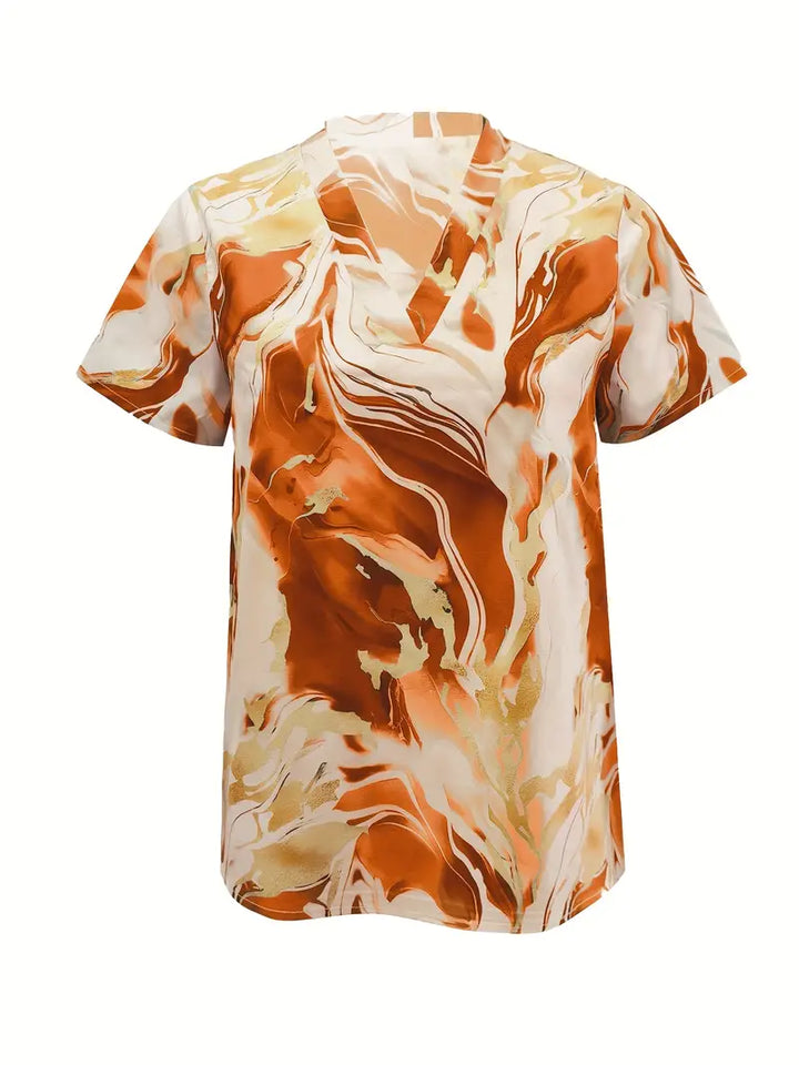 ELISE - MARBLE PRINT SHIRT