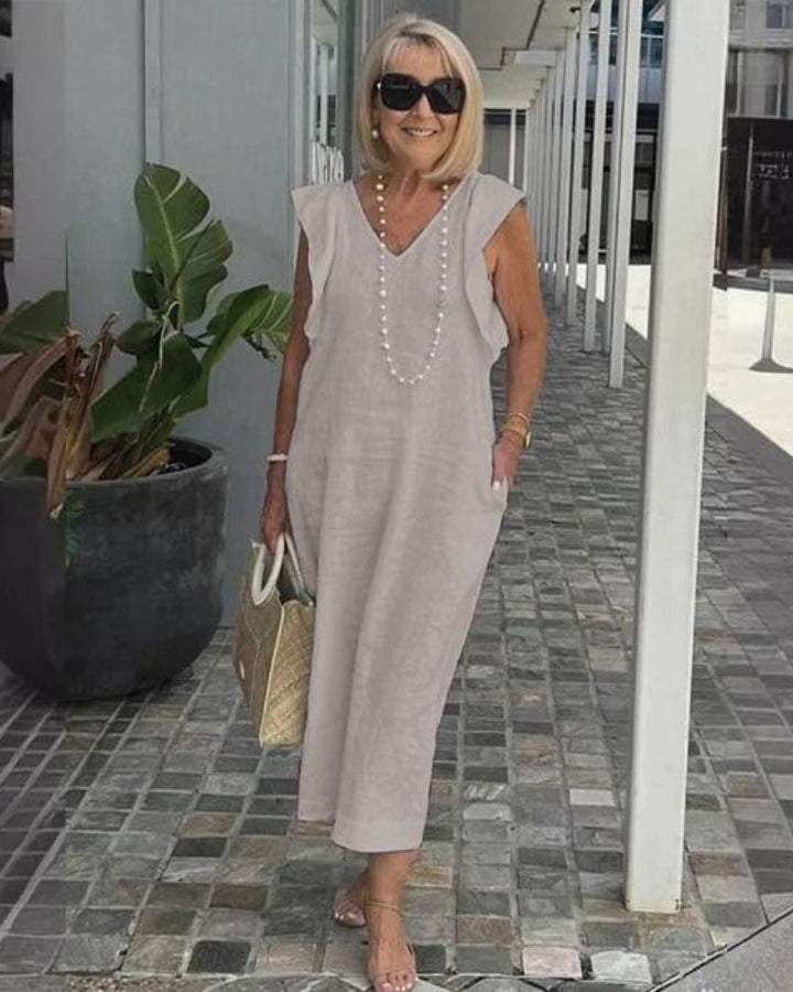 LAINEY – LIGHTWEIGHT COTTON-LINEN DRESS