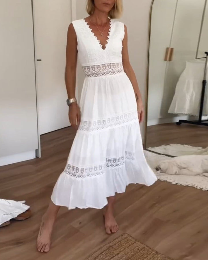 STACEY – LACE MIDI DRESS