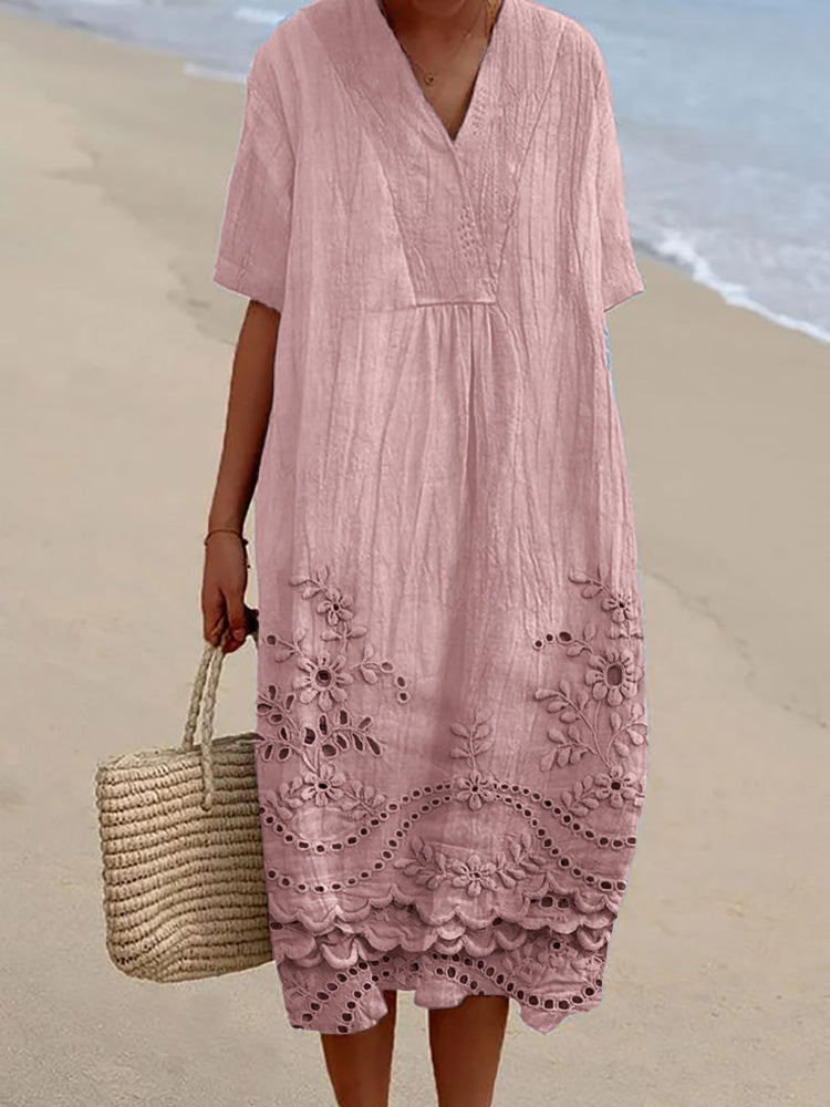 SARAH – LIGHTWEIGHT FLORAL MIDI DRESS