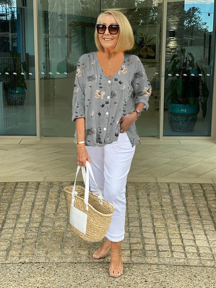 LESLIE – LIGHTWEIGHT FLORAL BLOUSE