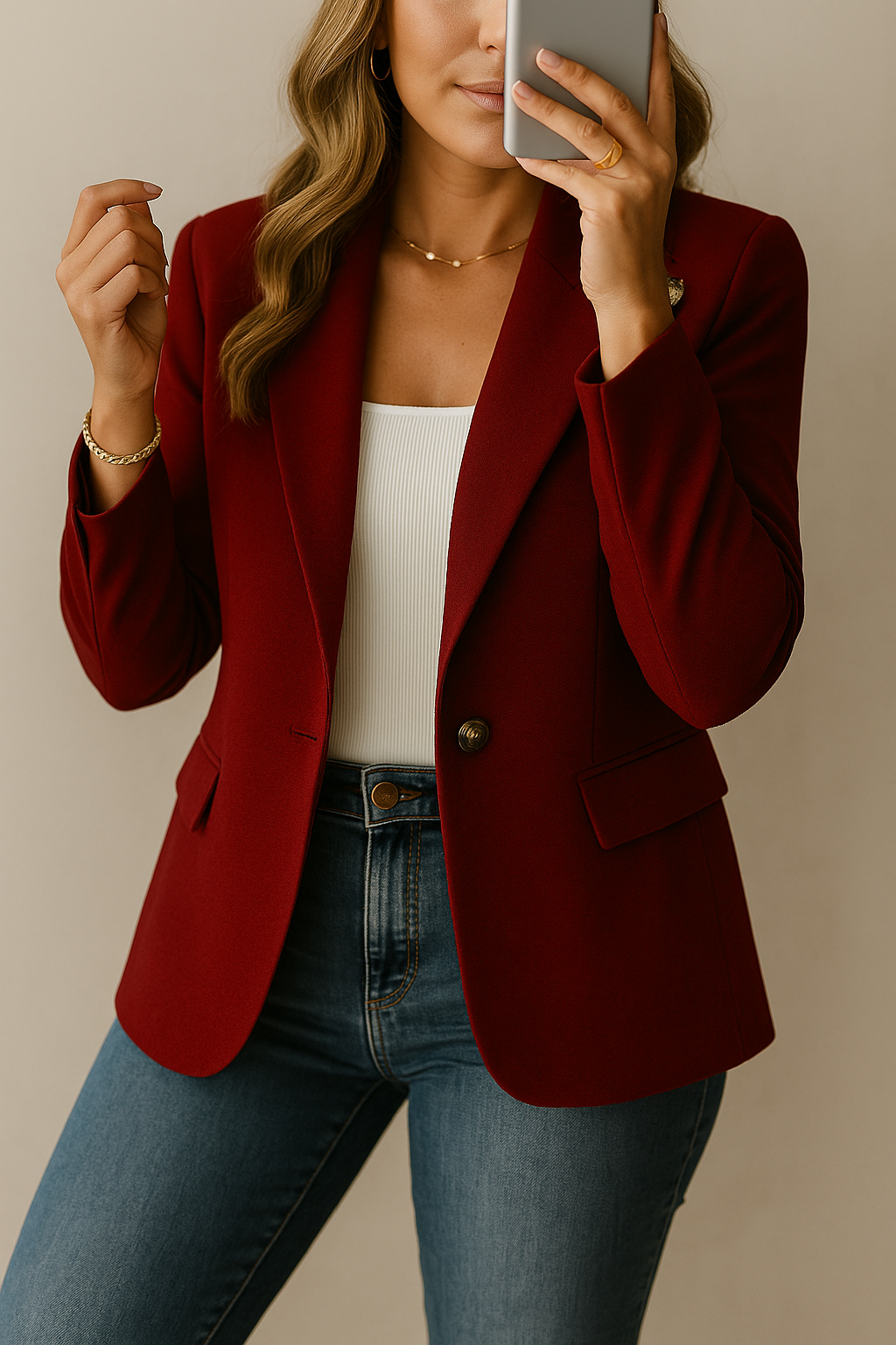 AVA  – SINGLE-BUTTON BLAZER