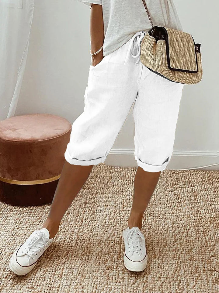 MAE – LIGHT COTTON-LINEN SHORTS