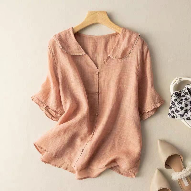 LYRA – AIRY COTTON-LINEN BLOUSE