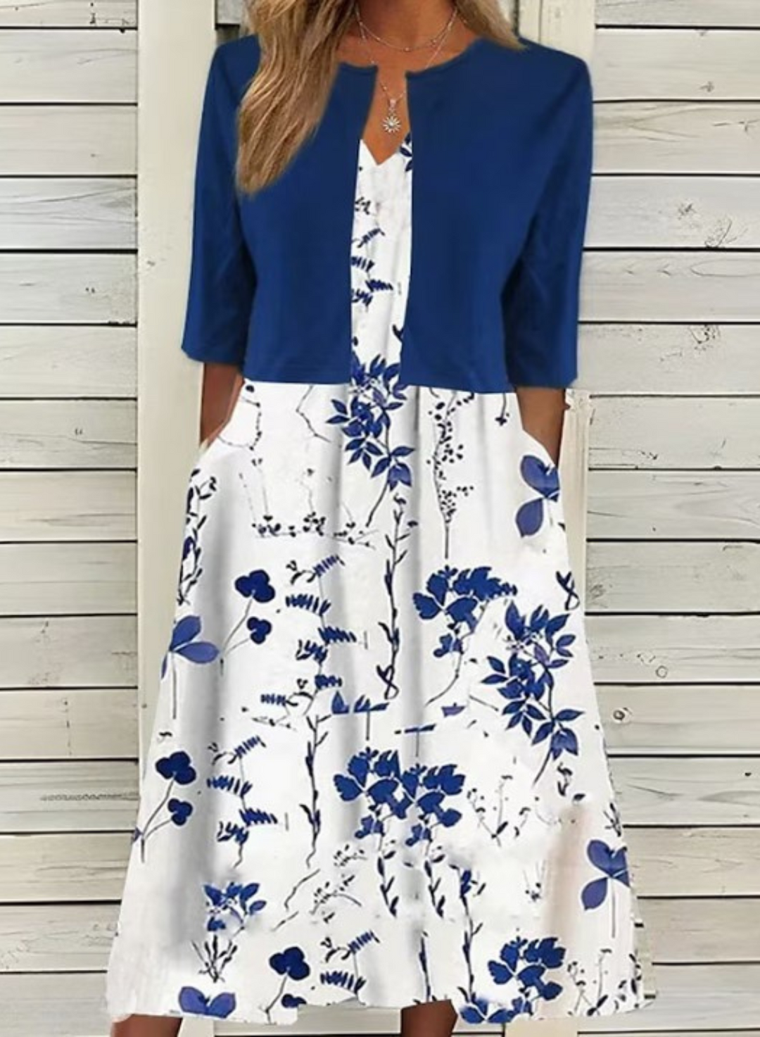 MONA  – FLORAL TWO-PIECE MIDI DRESS