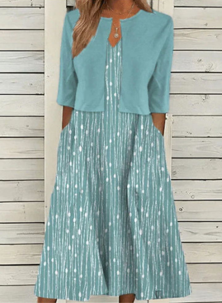 MONA  – FLORAL TWO-PIECE MIDI DRESS