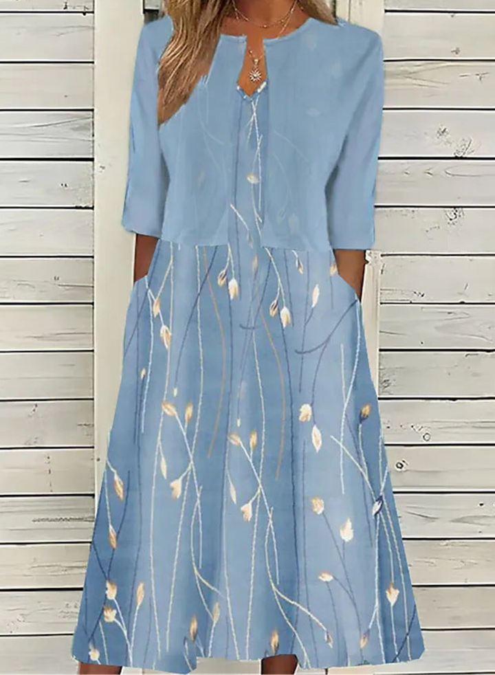 MONA  – FLORAL TWO-PIECE MIDI DRESS
