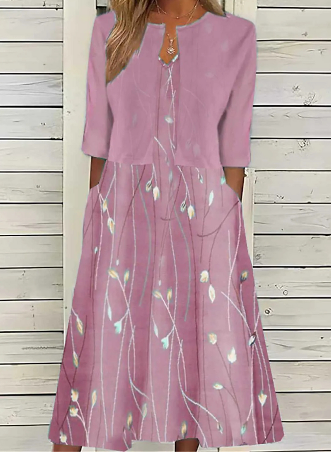MONA  – FLORAL TWO-PIECE MIDI DRESS