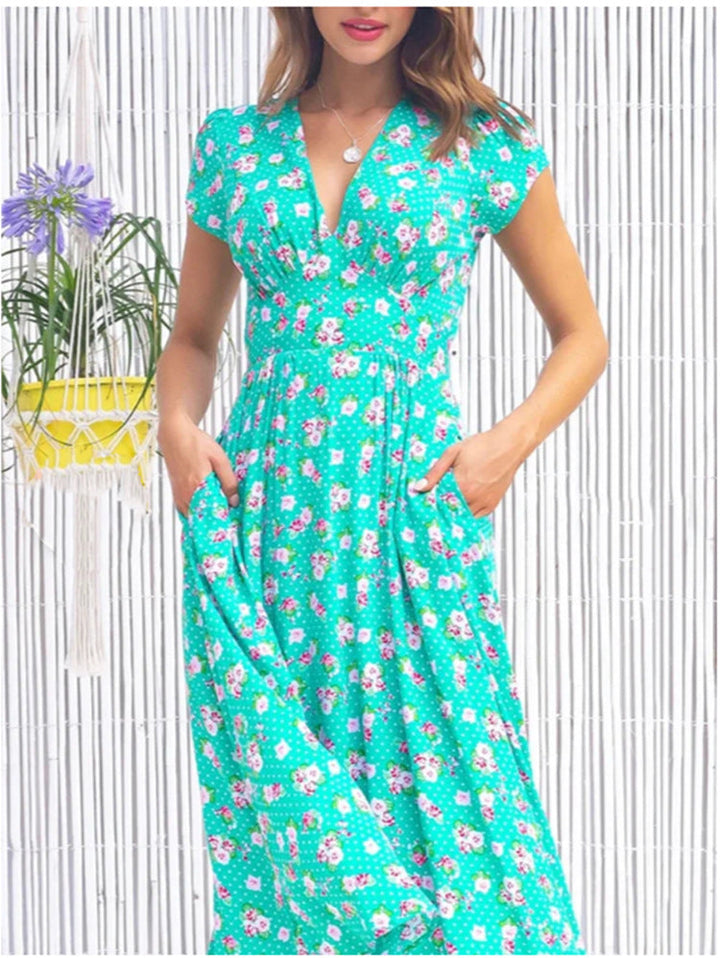 ALINA – FEMININE FLORAL MIDI DRESS