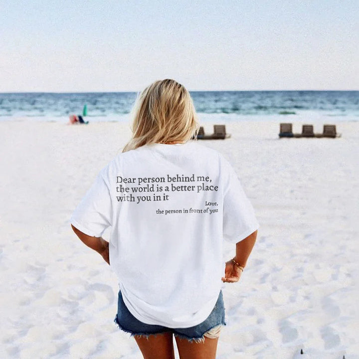 EMILIA – UPLIFTING MESSAGE TEE