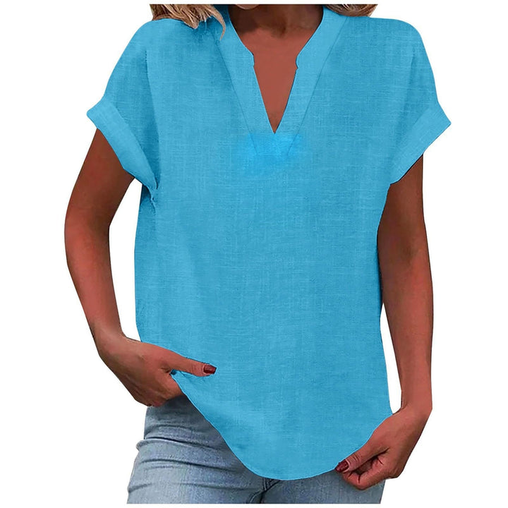 ELARIA – RELAXED V-NECK BLOUSE