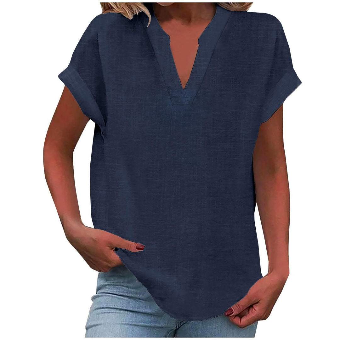 ELARIA – RELAXED V-NECK BLOUSE