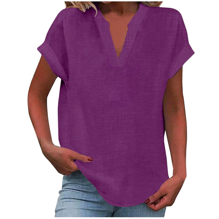 ELARIA – RELAXED V-NECK BLOUSE