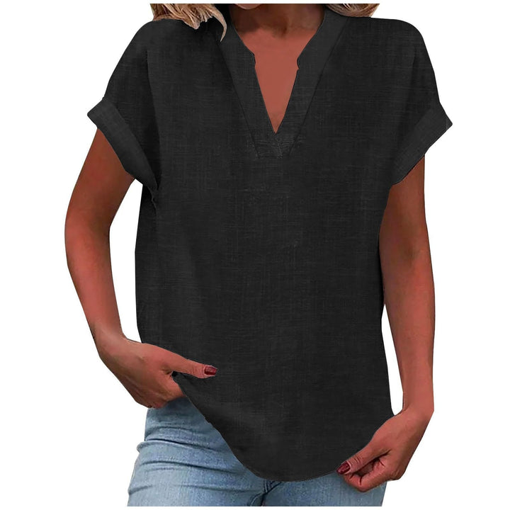 ELARIA – RELAXED V-NECK BLOUSE