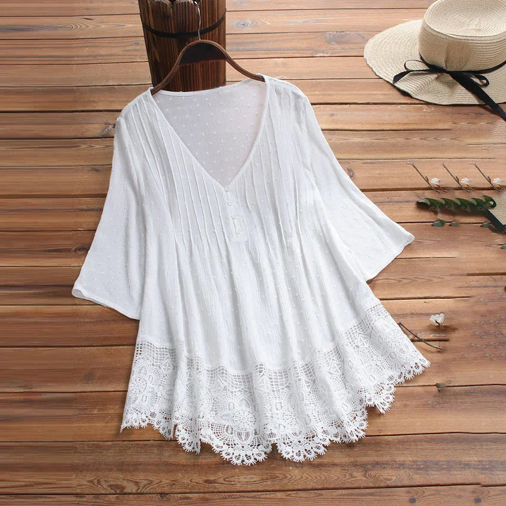 ELIANA – BOHO-INSPIRED DRAPED BLOUSE