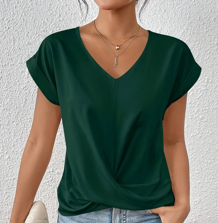 JANINE  – ELEGANT V-NECK TOP
