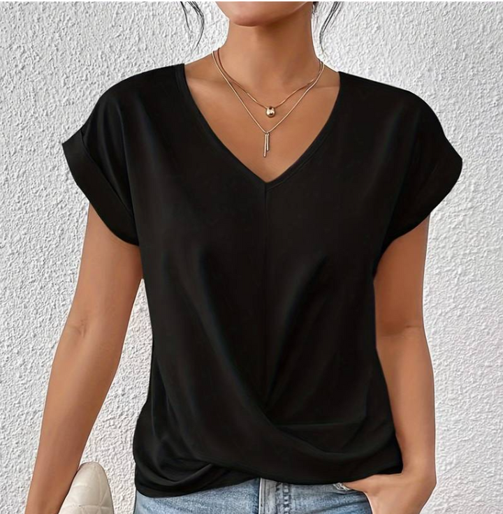 JANINE  – ELEGANT V-NECK TOP
