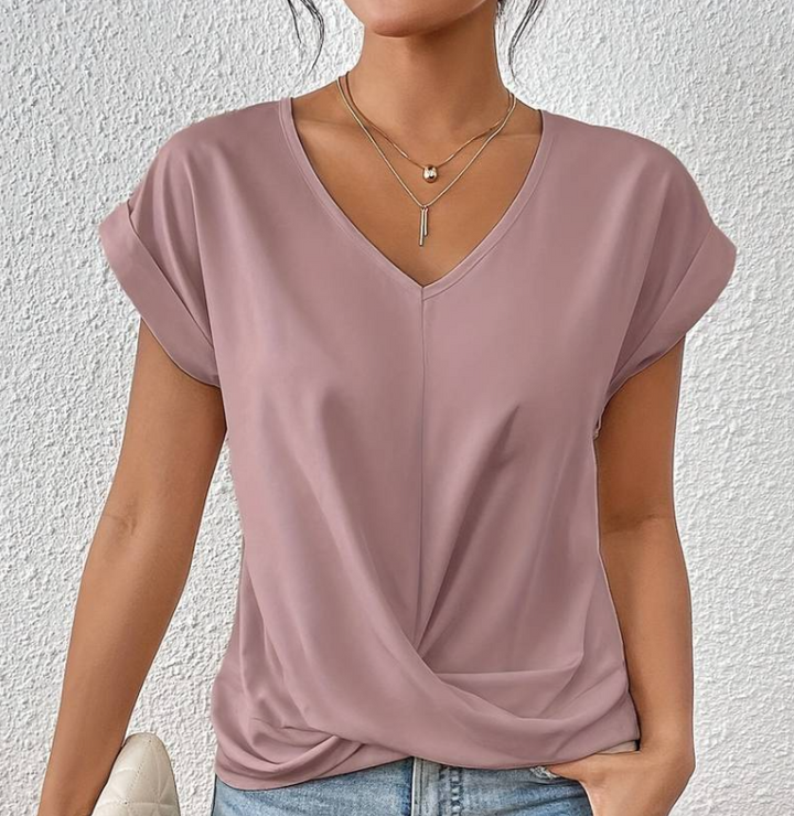 JANINE  – ELEGANT V-NECK TOP