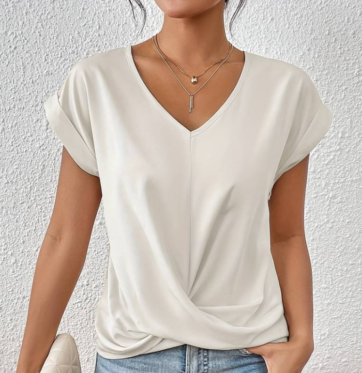 JANINE  – ELEGANT V-NECK TOP