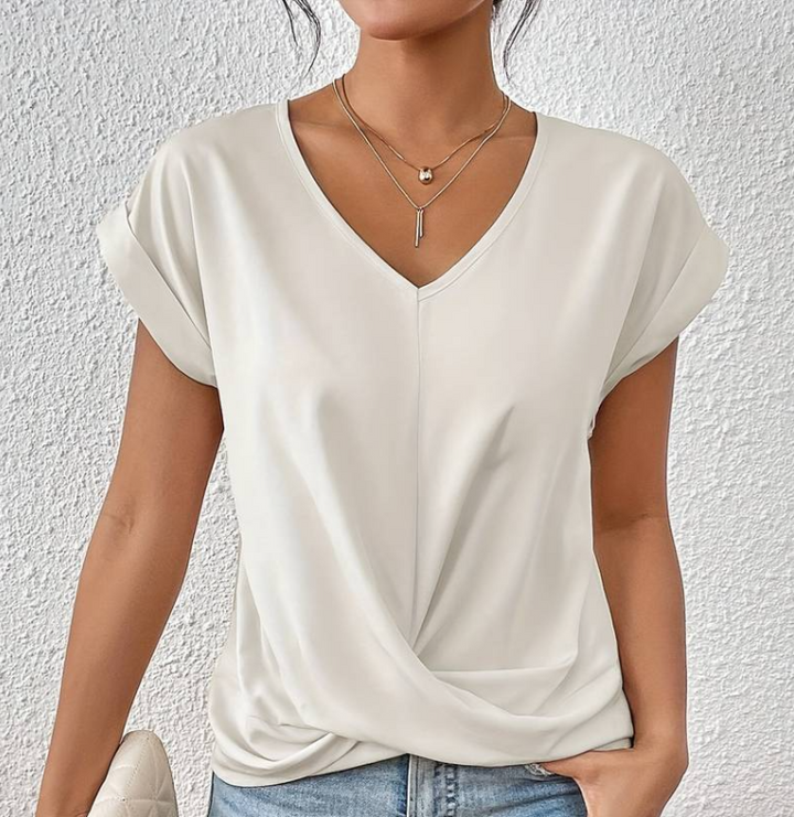 JANINE  – ELEGANT V-NECK TOP