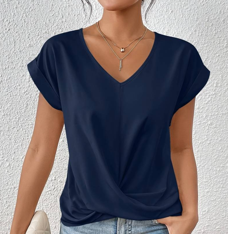 JANINE  – ELEGANT V-NECK TOP