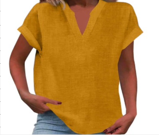 ELARIA – RELAXED V-NECK BLOUSE