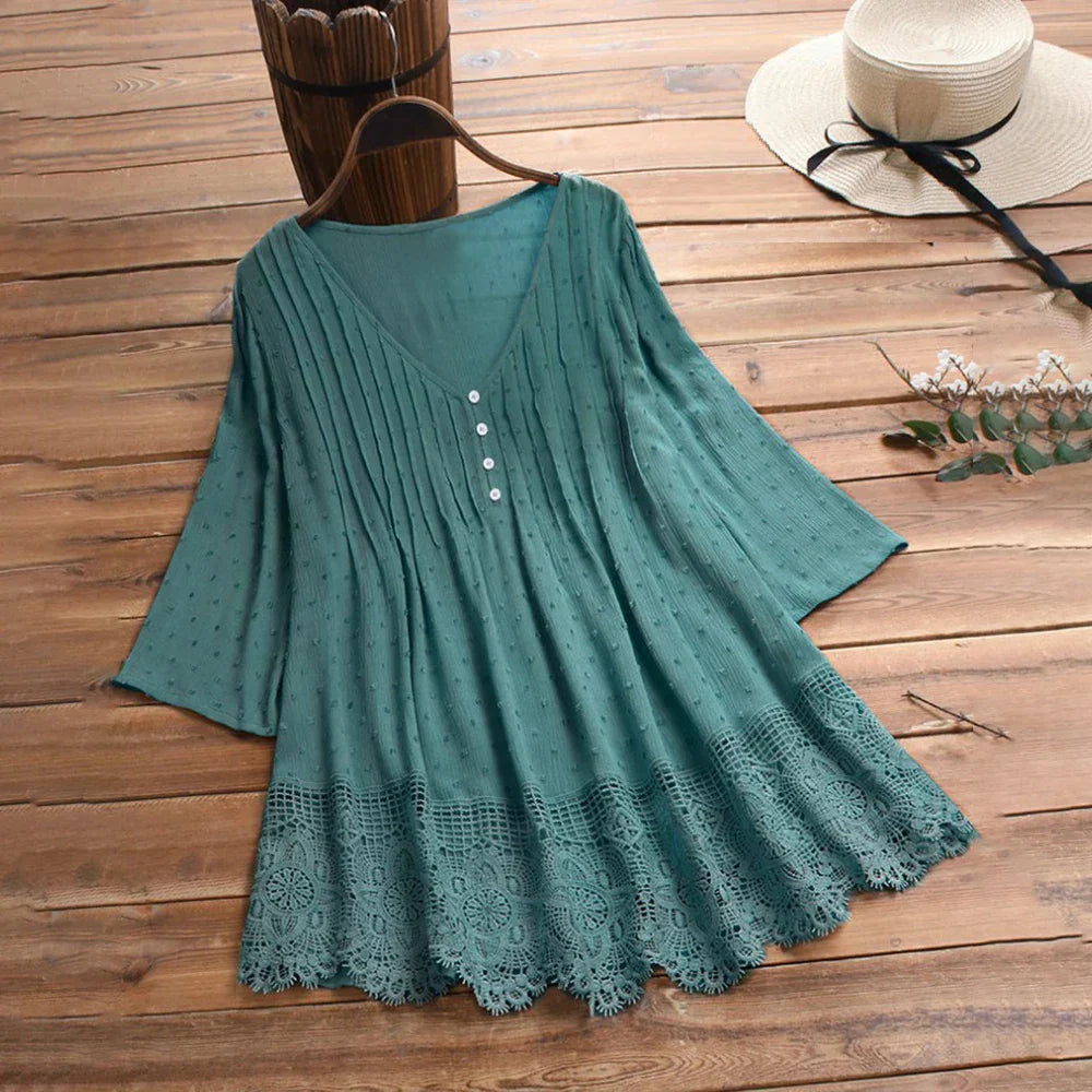 ELIANA – BOHO-INSPIRED DRAPED BLOUSE