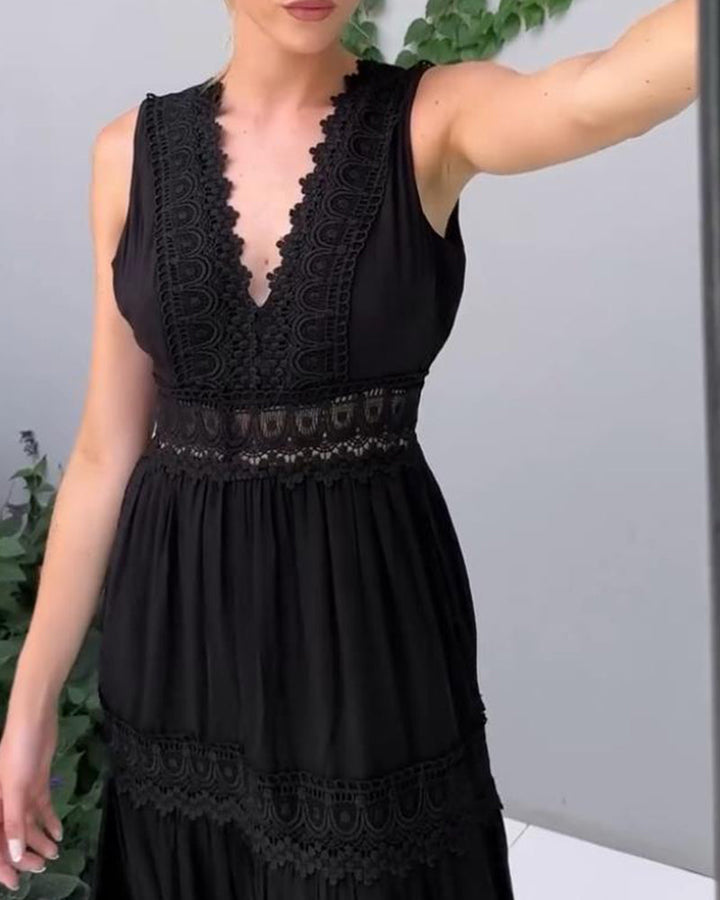 STACEY – LACE MIDI DRESS