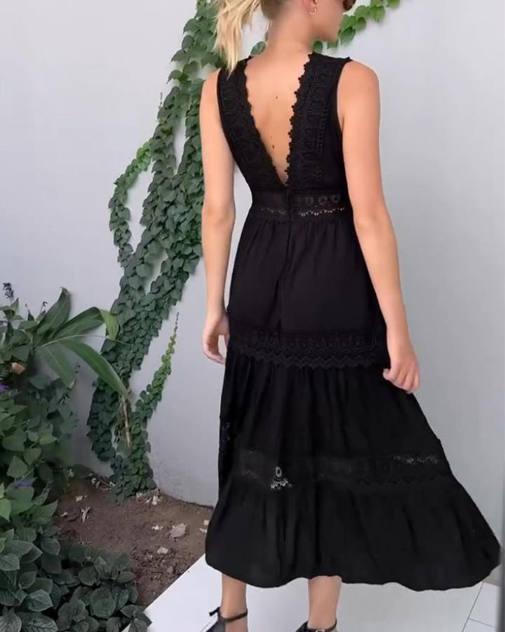 STACEY – LACE MIDI DRESS