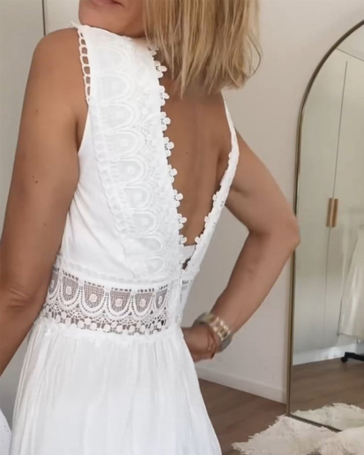 STACEY – LACE MIDI DRESS
