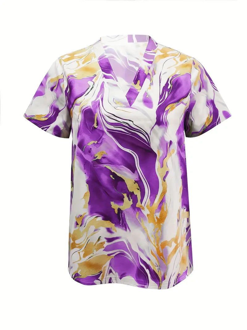 ELISE - MARBLE PRINT SHIRT