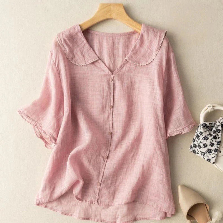 ISADORA – LIGHT BLOUSE WITH SCALLOPED DETAIL