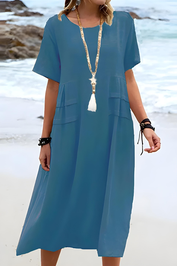 CASSIA – FLATTERING COTTON-LINEN DRESS