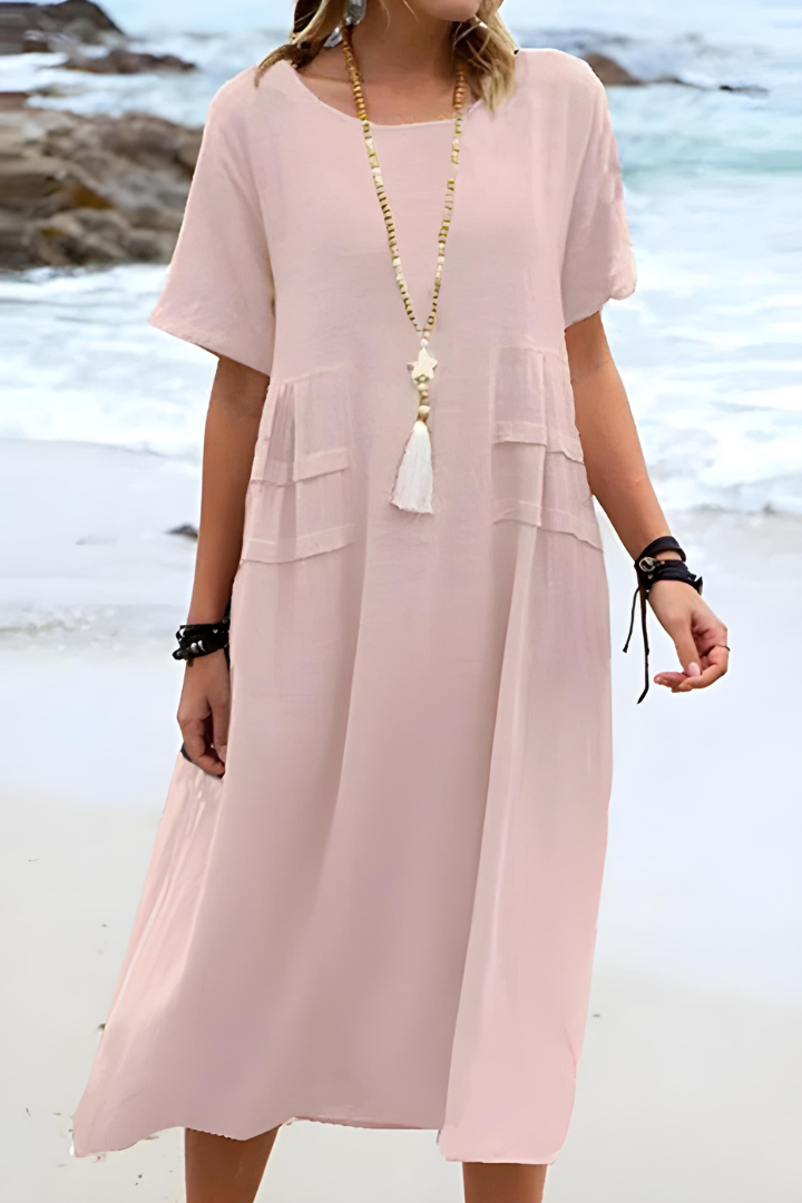 CASSIA – FLATTERING COTTON-LINEN DRESS