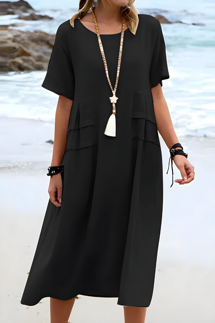 CASSIA – FLATTERING COTTON-LINEN DRESS
