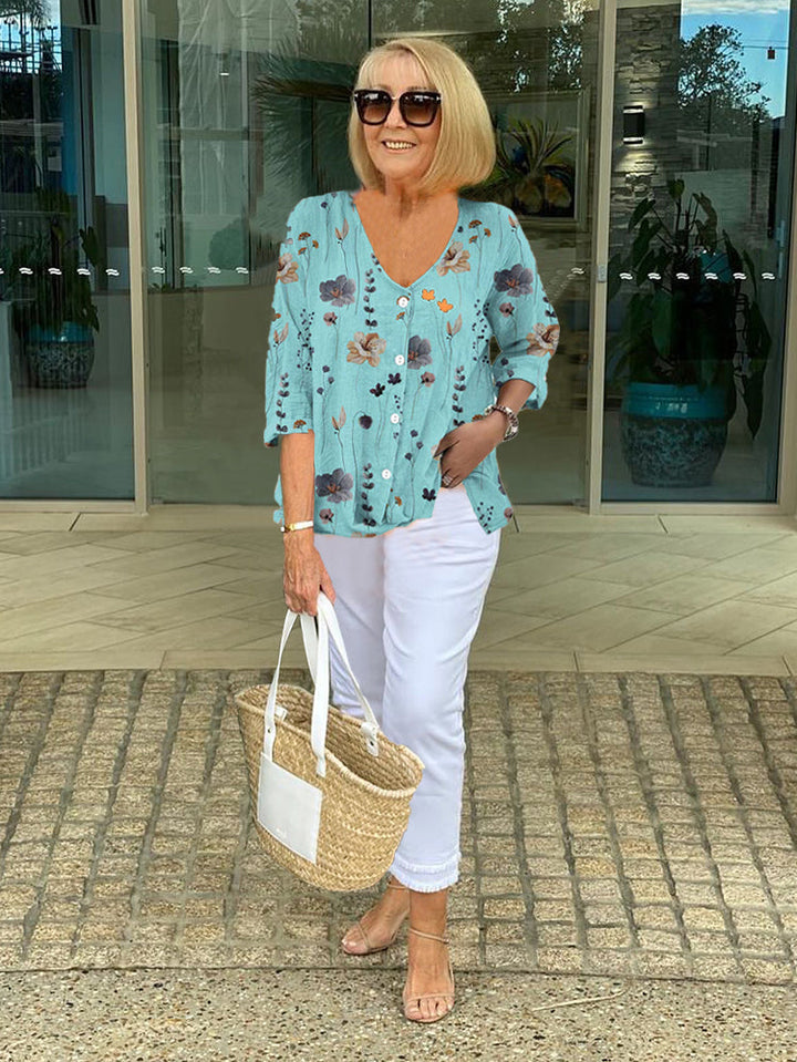 LESLIE – LIGHTWEIGHT FLORAL BLOUSE
