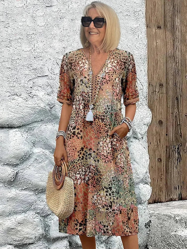 SANDRA – STATEMENT PRINT MIDI DRESS