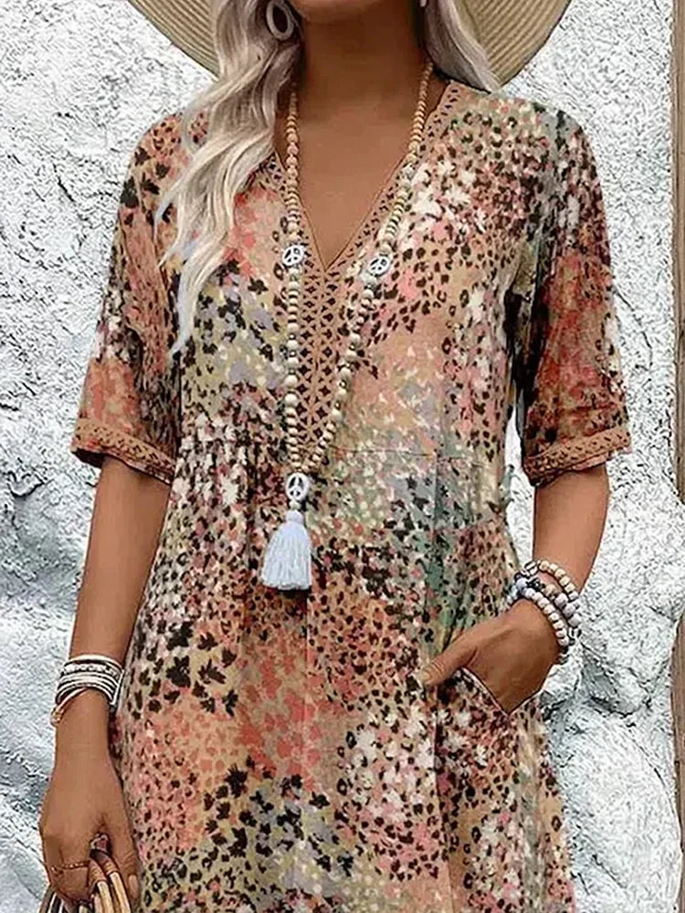 SANDRA – STATEMENT PRINT MIDI DRESS