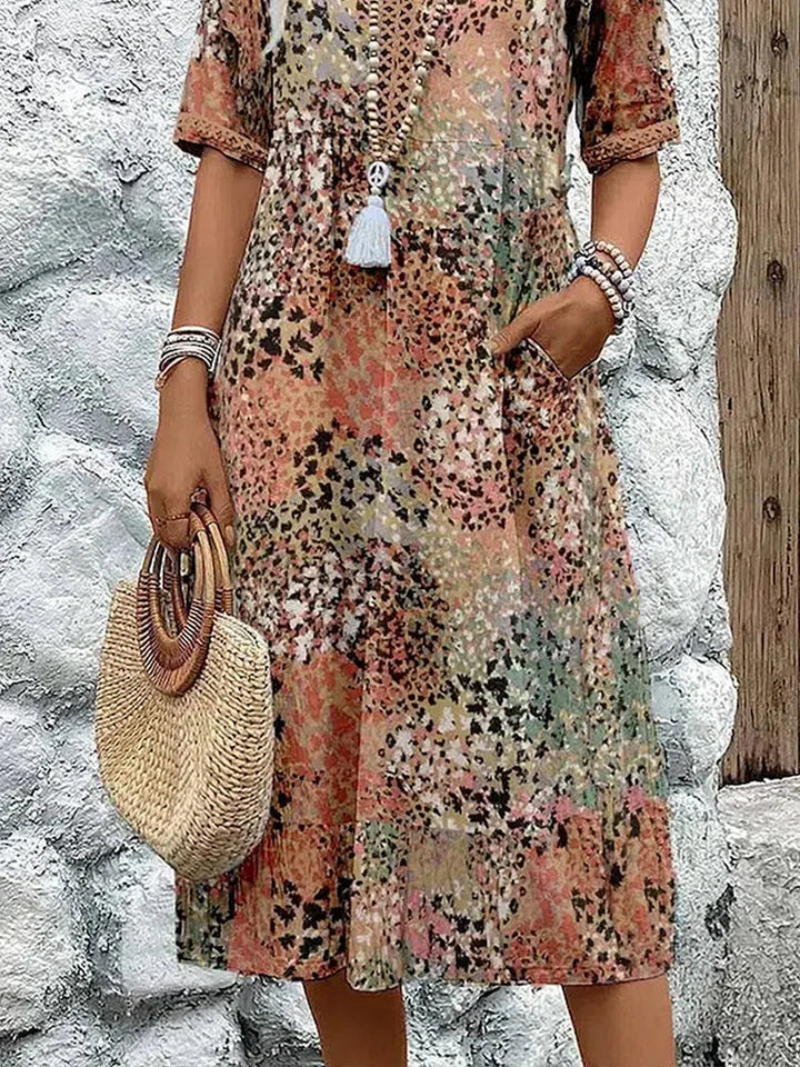 SANDRA – STATEMENT PRINT MIDI DRESS