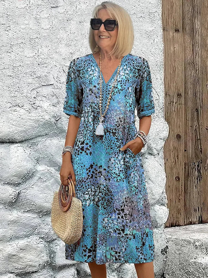 SANDRA – STATEMENT PRINT MIDI DRESS