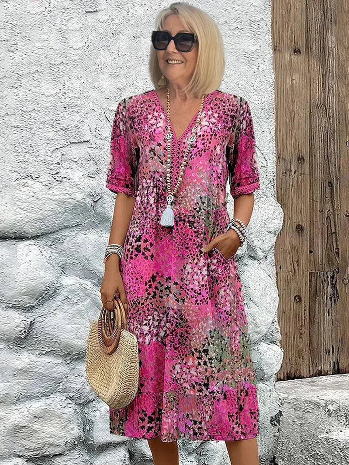 SANDRA – STATEMENT PRINT MIDI DRESS